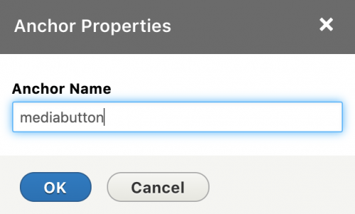 Screenshot of Anchor Link field